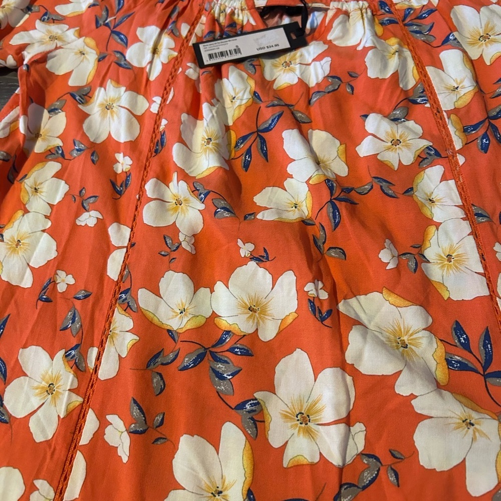 Cotton On Orange Floral Mini Dress - Picture 4 of 6